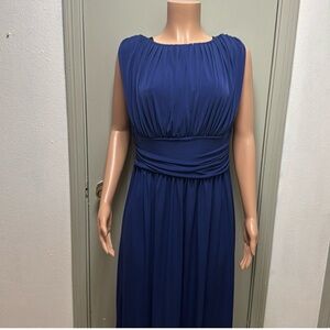 Aa Studio Navy High Low Hem Midi Dress Round Neck 8